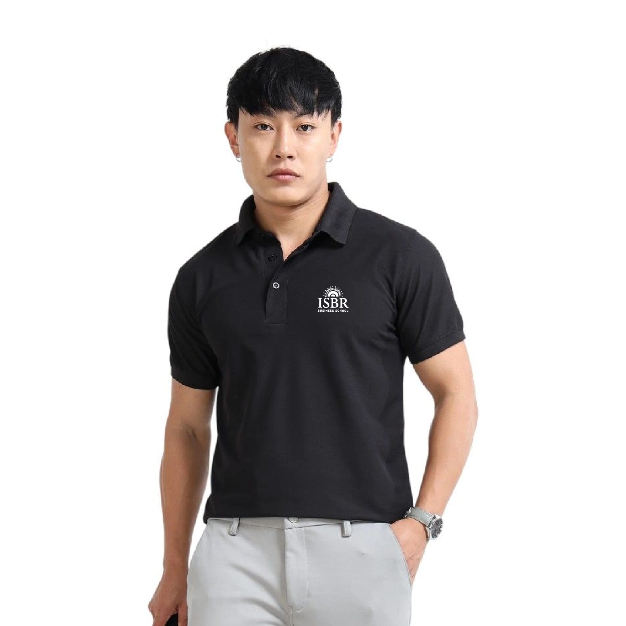 Greys&Blues AeroPiq Polo Tshirt- Black
